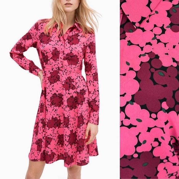 Kate Spade Bubble Dot Smocked Dress